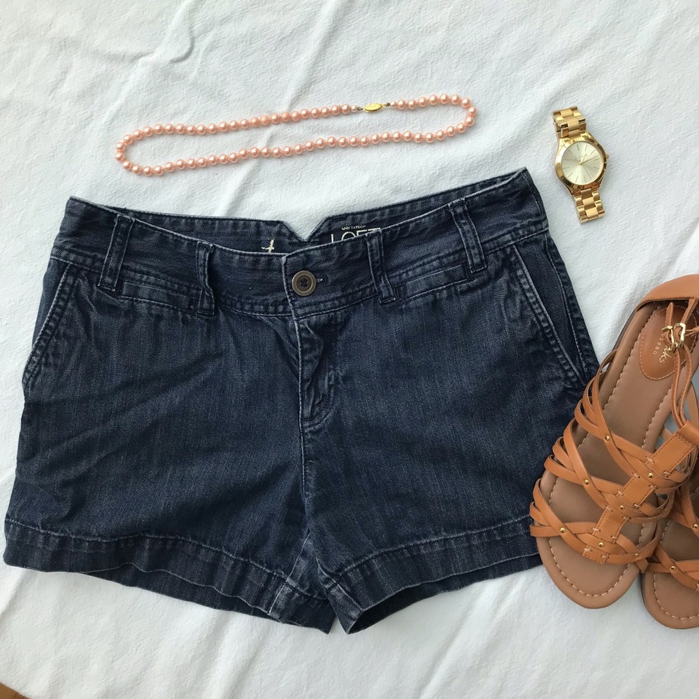 {LOFT} denim shorts. 4